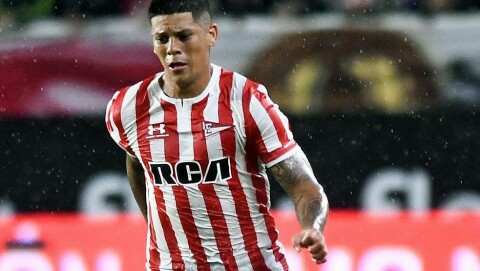 PÅ HJEMMEBANE: Marcos Rojo fikk dra på lån til Estudiantes i januar og er ikke aktuell for en retur til Old Trafford med det første.