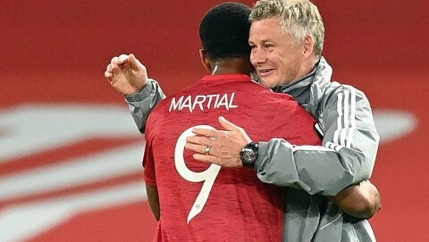 FIKK BETALT: Ole Gunnar Solskjær valgte å bruke Anthony Martial som 9-er sist sesong. Særlig på våren og sommeren viste franskmannen ypperlige takter. Forhåpentligvis fortsetter det inn i den nye sesongen.