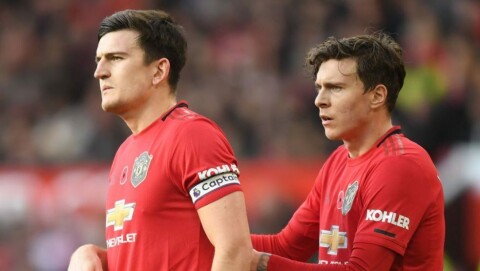 Stopperduo: Harry Maguire og Victor Lindelöf.
