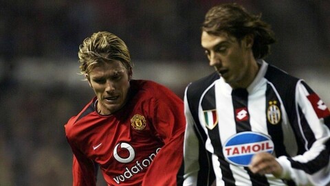 KUTT OVER ØYET: David Beckhams kutt var ikke vanskelig å få øye på da han kort tid etter møtte Juventus i Champions League.