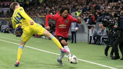 PÅ VEI BORT: D’Mani Mellor, her fra sin eneste førstelagsopptreden – mot Astana i november 2019.
