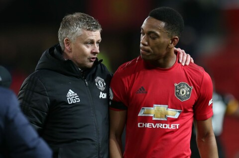 MÅLLØST: Ole Gunnar Solskjær måtte se Anthony Martial gå av banen uten scoring mot Wolverhampton. MÅLLØST: Ole Gunnar Solskjær måtte se Anthony Martial gå av banen uten scoring mot Wolverhampton.