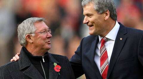 SAMMEN VAR DE DYNAMITT: David Gill og Sir Alex Ferguson skapte sammen det ene mesterlaget etter det andre. Begge ga seg i sine jobber samtidig.