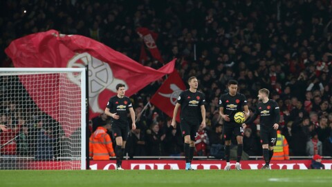 DÅRLIG START: Det ble ikke den starten på 2020 Manchester United hadde sett for seg.