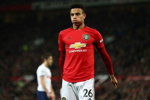 FØRSTE START: Mason Greenwood fikk starte mot Tottenham.