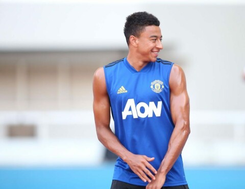 I SLAGET: Jesse Lingard scoret både mot Milan og Blackburns U23-lag.