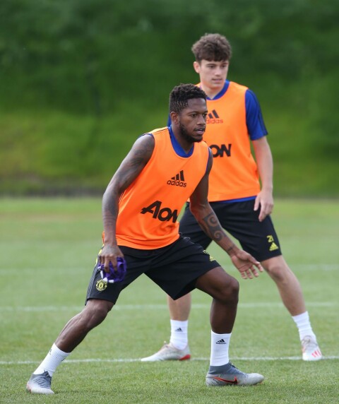 Her er James på United-trening