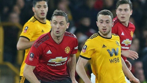 SPILTE MOT WOLVES: Nemanja Matic.