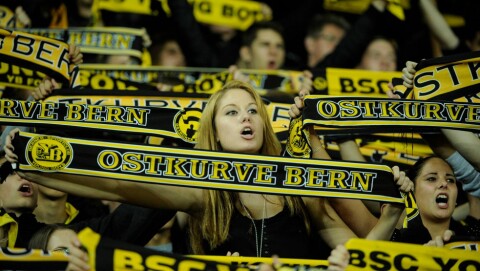 HAR MYE Å JUBLE FOR I LIGAEN: Young Boys-fansen. HAR MYE Å JUBLE FOR I LIGAEN: Young Boys-fansen.
