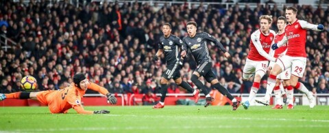 På offensiven, som her mot Arsenal, har United vært gode.