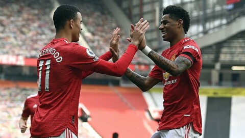 FEIRET 1-1: Rashford gjorde hele forarbeidet til Greenwoods 1-0-mål. grb