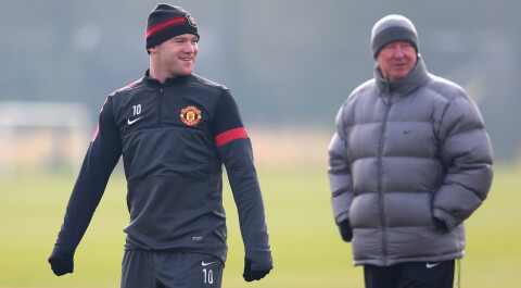 VIKTIG DUO: Wayne Rooney og Sir Alex Ferguson på treningsfeltet på Carrington.