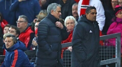 Utvist: José Mourinho mot West Ham i november 2016.
