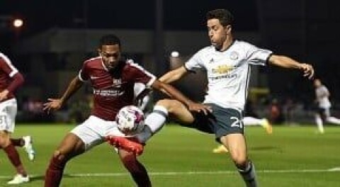 SCORET: Ander Herrera finner ikke nettmaskene veldig ofte, men mot Northampton gjorde han det.