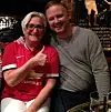 COME ON UNITED: Hilde øller sammen med David May