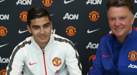 BLIR: Andreas Pereira signerte sist måned ny kontrakt med United. 5andreaspereiralouisvangaal (650 x 358)