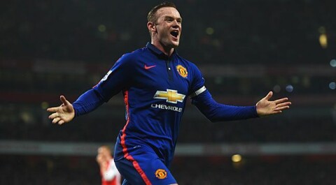 ROONEY: Feirer scoring mot Arsenal.