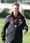 INTENST: Louis van Gaal kjører gutta hardt.