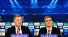 MØTTE PRESSEN: David Moyes og Darren Fletcher.