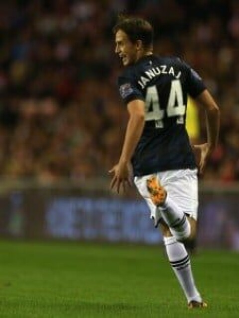 Januzaj jubler etter scoring mot Sunderland. Januzaj jubler etter scoring mot Sunderland.