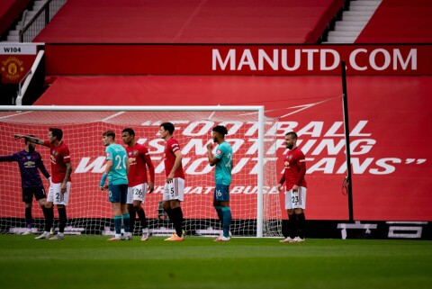 PANDEMI: Sist United møtte Bournemouth var det ingen fans tilstede grunnet Covid-19. Manchester United v AFC Bournemouth - Premier League