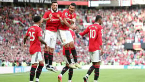FIN SNUOPERASJON: United snudde kampen etter å ha ligget under, noe Ten Hag var godt fornøyd med. Manchester United v Fulham FC - Premier League