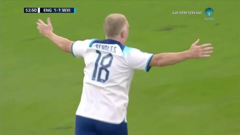 Skjermbilde fra YouTube-kanalen til Soccer Aid for UNICEF. scholessocceraidskjermbilde