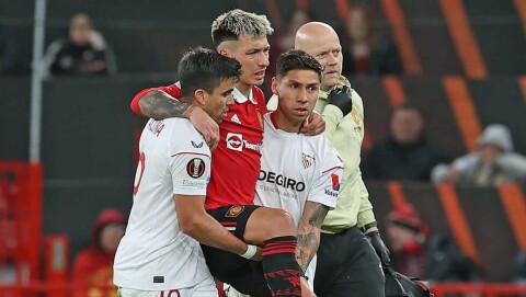 Uttaler seg for første gang etter skaden Manchester United v Sevilla FC: Quarterfinal First Leg - UEFA Europa League