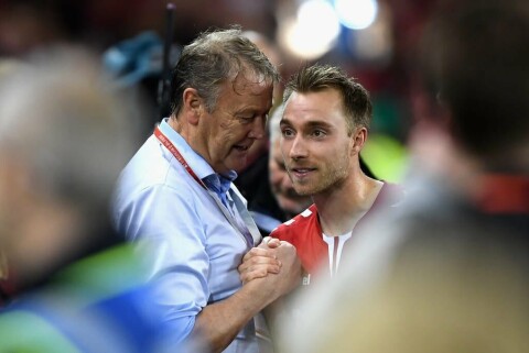 FULL AV LOVORD: Åge Hareide om Christian Eriksen. Åge Hareide