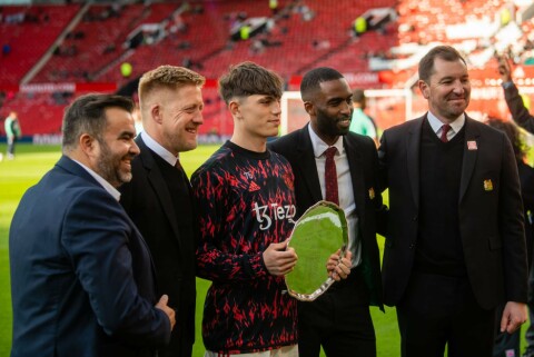 FIKK DET SYNLIGE BEVISET FØR KAMPEN: Alejandro Garnacho. Manchester United v Nottingham Forest: FA Youth Cup Final