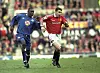 Emile Heskey of Leicester Danny Higginbottom of Manchester United