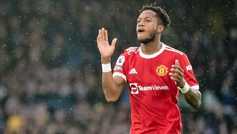 VIKTIG SCORING: Freds mål mot Leeds vippet kampen tilbake i Manchester Uniteds favør. Vi tror brasilianeren er blant de elleve som starter mot Watford. fredle