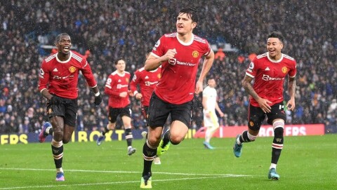 SLO TILBAKE MED SCORING: Harry Maguire. maguirejubel200222b
