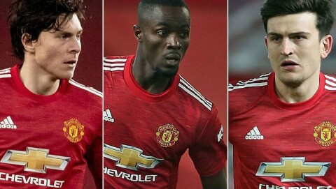 TRE STOPPERE, TO PLASSER: Victor Lindelöf, Eric Bailly og Harry Maguire kjemper om to av stopperplassene på United. Lindelöf og Maguire er Solskjærs klart foretrukne duo. Hva vil det ha å si for fremtiden til Bailly?