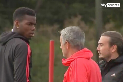 Paul Pogba and Jose Mourinho video: Manchester United duo in tense exchange just 24 hours after EFL Cup exit | London Evening Standard | Evening Standard